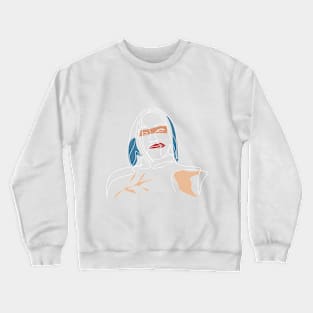 Aesthetic line drawing of a woman Crewneck Sweatshirt